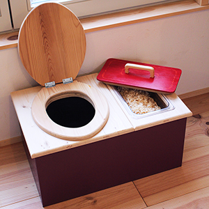 photo d'une toilette sèche pour enfants